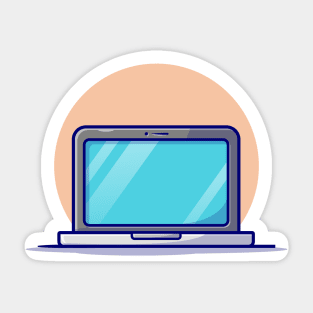 Laptop Cartoon Vector Icon Illustration (3) Sticker